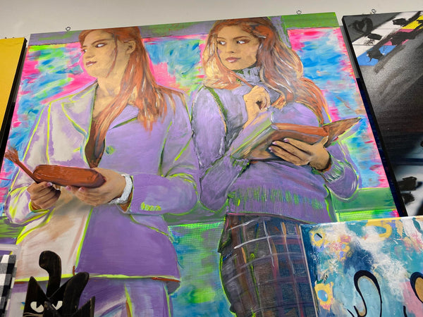 Two Girls Painting