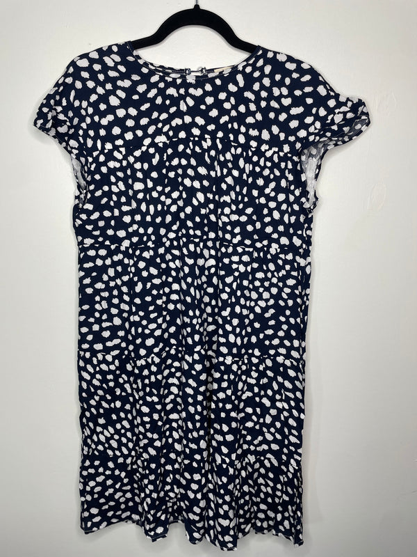 Navy and White Spotted Dress