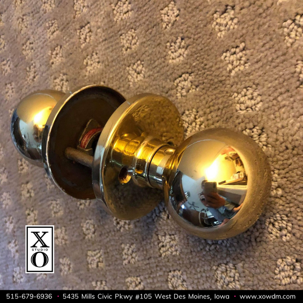 Gold door handles