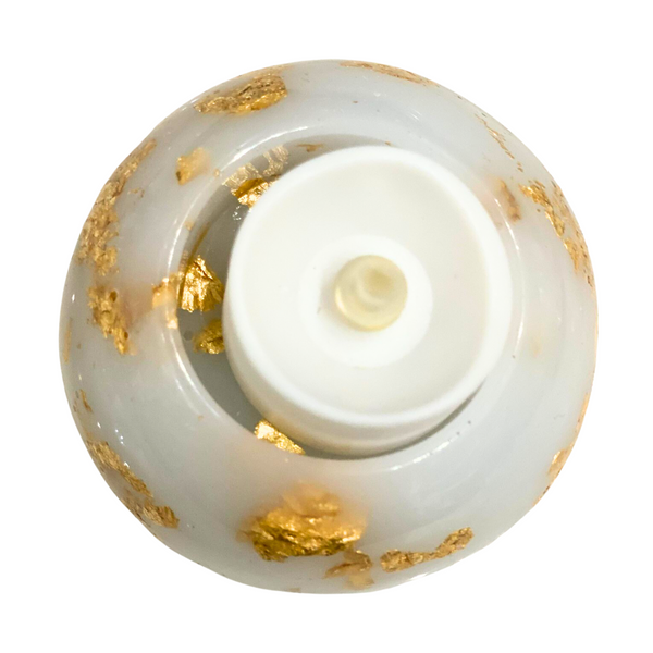 Celestial Radiance - Gold Touched Epoxy Candle Holder Sphere