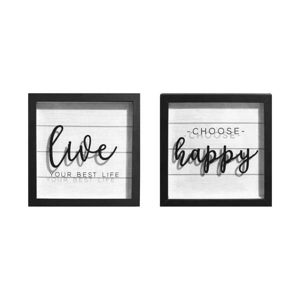 Home Decor Live Your Best Life and Choose Happy Signs