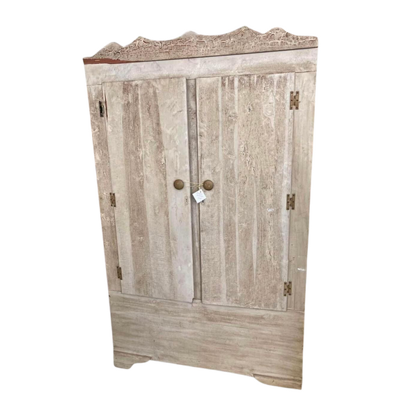 Wooden Wardrobe with a Clothes Rail