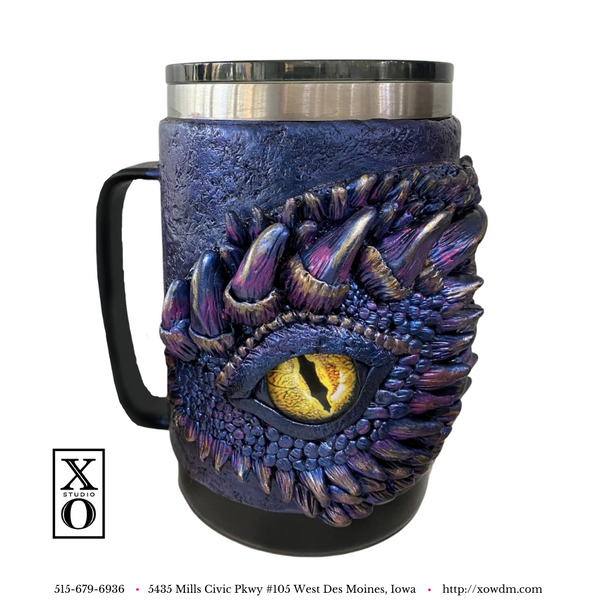 Dragon Eye Clay Mug One-of-a-Kind Handmade