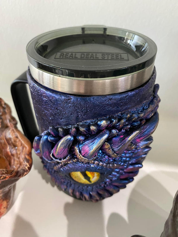 Dragon Eye Clay Mug One-of-a-Kind Handmade