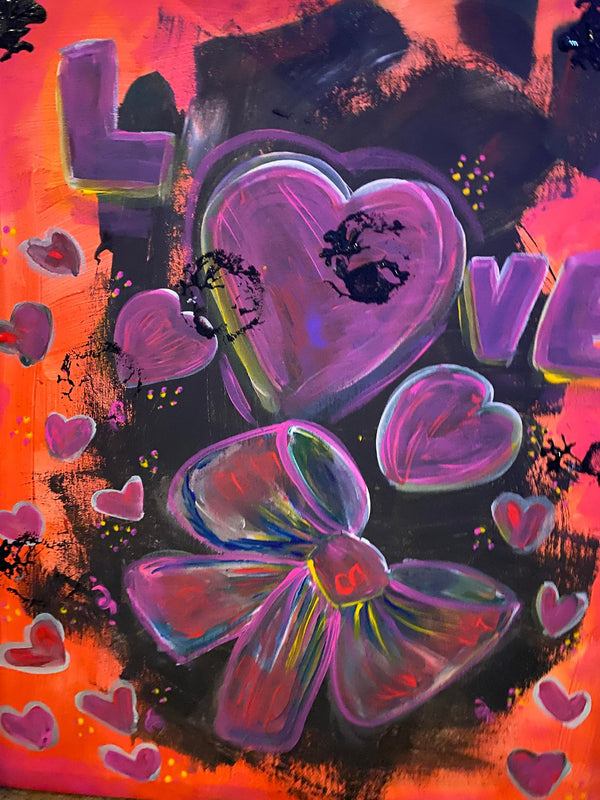 "Love" acrylic painting