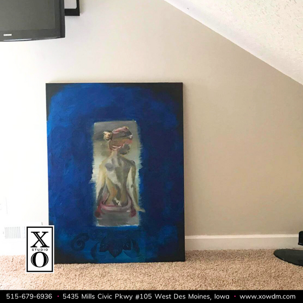 "The Naked Girl" Painting