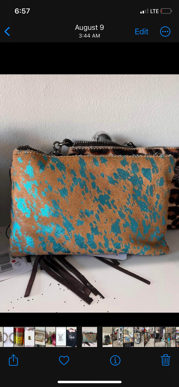 Teal and Hyde tassel purse