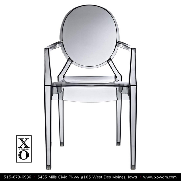 Acrylic Stacking Kitchen and Dining Room Arm Chair in Clear - Fully Assembled #ACO