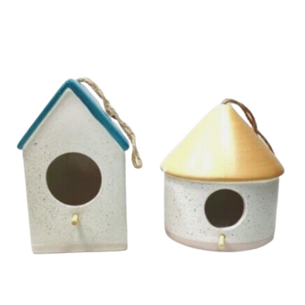 Ceramic Christmas Bird Houses