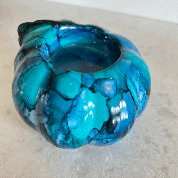 Turquoise Ceramic Votive Candle Holder