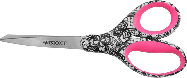 Westcott Trendsetter Straight Lace Pattern Scissor 8"
