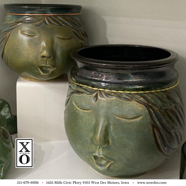 Small Face Ceramic Pot