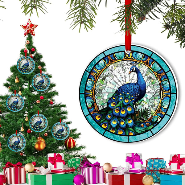 Peacock Keepsake Christmas Tree Ornament