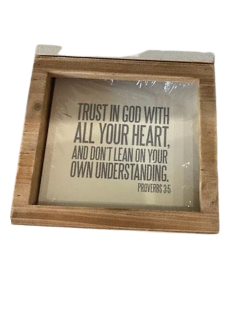 Small Wooden Home Decor with rotatable quotes