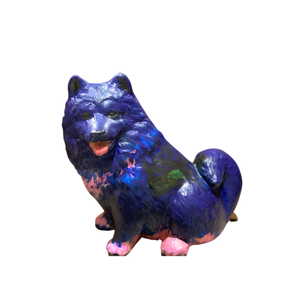 Blue Dog Sculpture Original Art