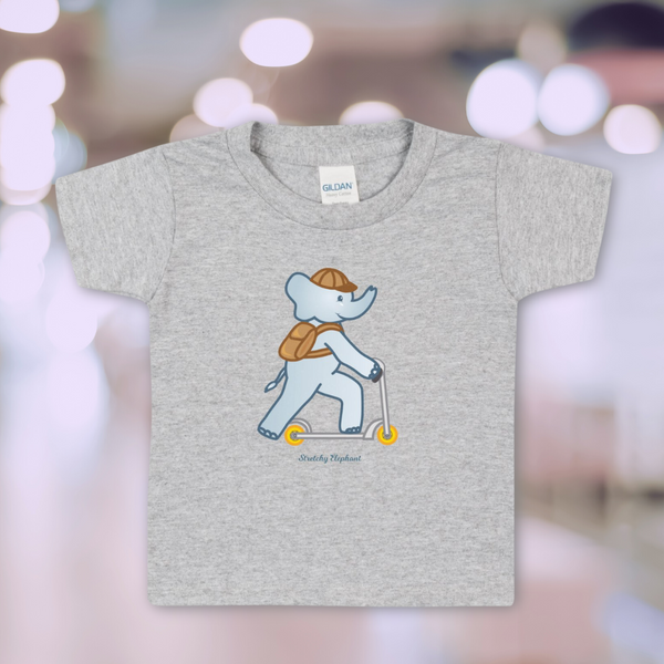 STRETCHY ELEPHANT "RIDING" Gildan Heavy Cotton Toddler T-Shirt