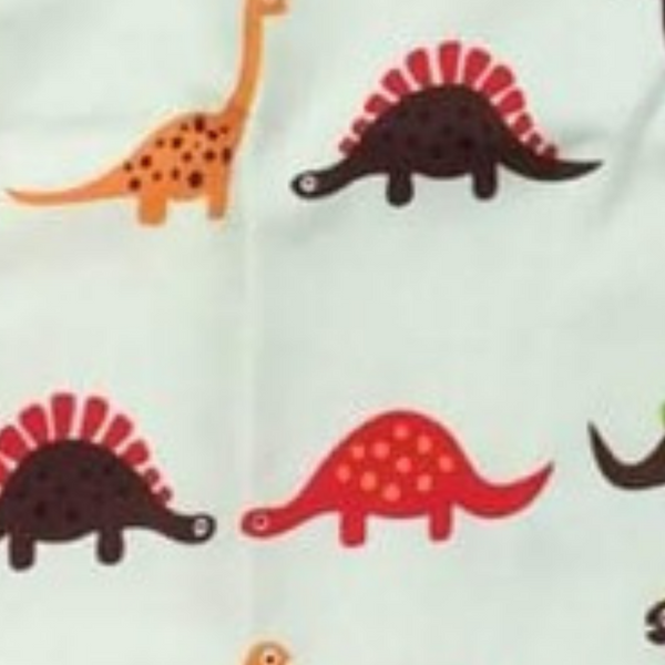 Cream Dinosaurs Woven Button Down (SWS4012)-Shirts & Tops-Sparkledots-sparkledots