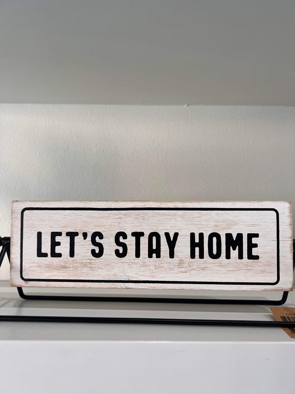 Let's Stay Home Wooden - Home Decor