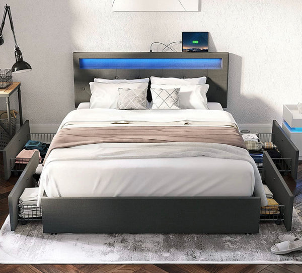 Bed Frame floating shelf / under bed storage Bedroom Furniture