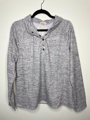 Gray Snap Front Pullover